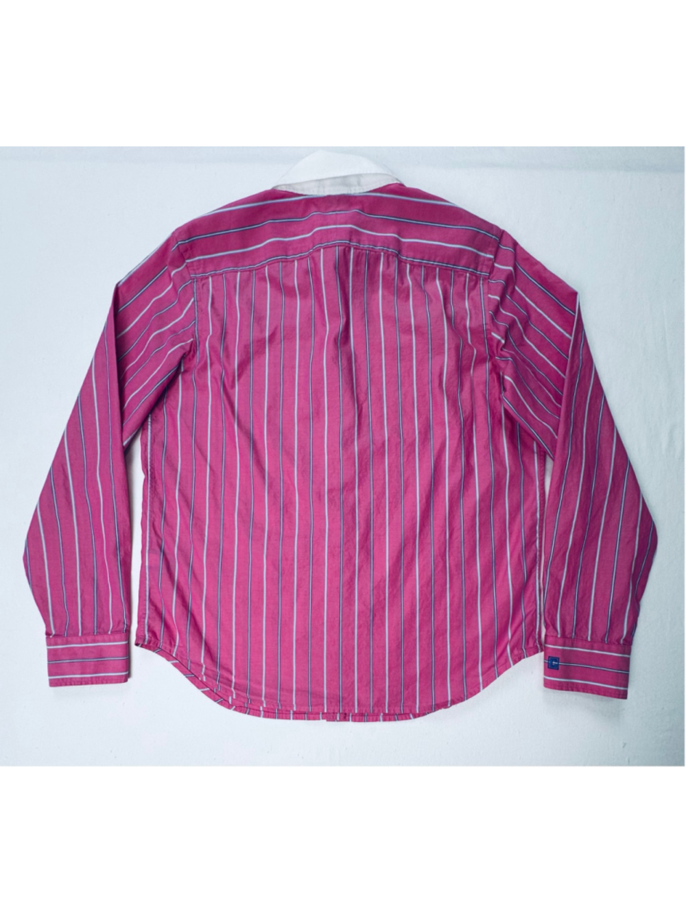 Chaps Women’s Pink Striped Contrast Collar Button Down Shirt Size M - Picture 5 of 12